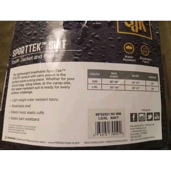 Sporttek suit, youth jacket & pants, size large - Picture 9 of 10